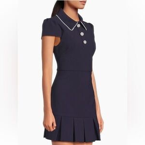 Likely’s Betina Black Short Sleeve Dress with Pearl Buttons